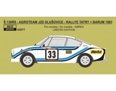 Decal – Škoda 130RS - Agroteam JZD Slušovice - Rallye Tatry / Barum